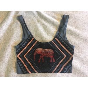 Elephant Crop Top/ Tank